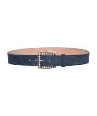 Damen-Vario-Gürtel 4cm Nubuc Struktur -Blue