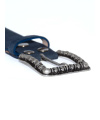 Damen-Vario-Gürtel 4cm Nubuc Struktur -Blue