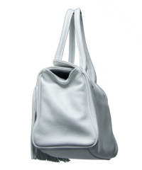 Popcorn-Milano-Lamm-Nappa-Leder-Henkeltasche Fb. white