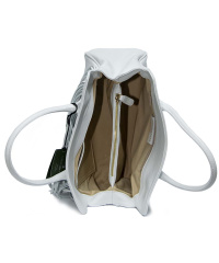 Popcorn-Milano-Lamm-Nappa-Leder-Henkeltasche Fb. white