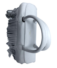 Popcorn-Milano-Lamm-Nappa-Leder-Henkeltasche Fb. white