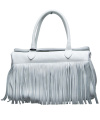Popcorn-Milano-Lamm-Nappa-Leder-Henkeltasche Fb. white