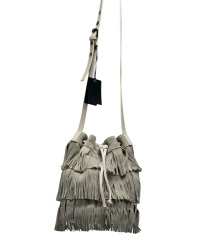 Popcorn-Milano-Damen-Leather-Pouch-Fransen Fb.GREY
