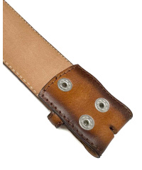 Wechselgürtel-Streifen für Dorn-& Koppelschließen 4 cm Vollleder Cognac