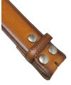 Wechselgürtel-Streifen für Dorn-& Koppelschließen 4 cm Vollleder Cognac