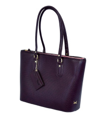 SANSIBAR-Damen Shopper Bag A4 38x29x13-blackberry