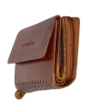 J.JONES Damen-Geldbörse aus Vollleder mit Flechteinsatz