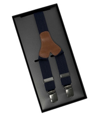 LLOYD-Hosenträger 25 mm uni Lederrückenteil Clips