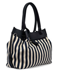 GABOR LORENA Zipp-Shopper Henkeltasche 38x16x29 Stripes Blue