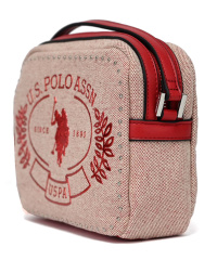U.S.POLO ASSN. GREAT MEADOW Crossbody Bag Canvas/PU RED