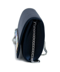 Clutch mit Kette und  Patte mit Strass-Muster