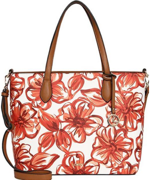 L.CREDI Damen Shopper Jasmin mit Label-Applikationen