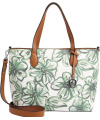 L.CREDI Damen Shopper Jasmin mit Label-Applikationen