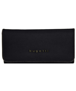 Bugatti Damen Langbörse mit Überwurf CONTRATEMPO RFID Geldbörse Portemonnaie Geldbeutel  20x3x10,5 01 Black