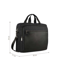 Bugatti Sera Businesstasche Medium für Herren mit 15“ Laptopfach, Arbeitstasche Aktentasche Große Bürotasche, Anthrazit