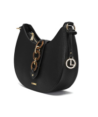 L.CREDI-Damen-Hobo Bag Handtasche-JUNA 200-Black 28x8,5x22
