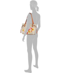 GABOR Damen BARINA Flower ShopperL, Henkeltasche mixed-orange