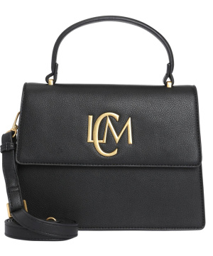 L.CREDI Damen-Flap-Bag KARLI Tornistertasche Handtasche mit großem Emblem 27x9x20