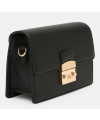 L.CREDI Damen-Flap-Bag KIARA Tornistertasche Handtasche mit Zierschloss 22x8x15