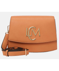L.CREDI Damen-Flap-Bag LAURETTA Umhängetasche mit großem LCM Emblem
