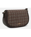 L.CREDI Damen-Umhängetasche LENETTE Flapbag braun