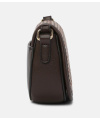 L.CREDI Damen-Umhängetasche LENETTE Flapbag braun