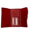 Damen-Geldbörse-RFID-Middle-Kroko-Design 9 CC-Slots und Bügel-Kleinfach 14,5x9,5x3,5 cm 11-Red