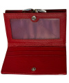 Damen-Geldbörse-RFID-Middle-Kroko-Design 9 CC-Slots und Bügel-Kleinfach 14,5x9,5x3,5 cm 11-Red