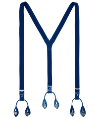 LLOYD-Hosenträger 25 mm uni navy Lederrückenteil und Roll-Clips