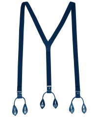 LLOYD-Hosenträger 25 mm uni navy Lederrückenteil und Roll-Clips