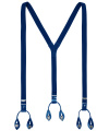 LLOYD-Hosenträger 25 mm uni navy Lederrückenteil und Roll-Clips