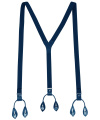 LLOYD-Hosenträger 25 mm uni navy Lederrückenteil und Roll-Clips