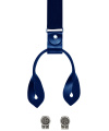 LLOYD-Hosenträger 25 mm uni navy Lederrückenteil und Roll-Clips