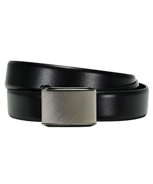 LLOYD-Automatic-Leder-Gürtel 35mm, kürzbar, bombiert, BLACK