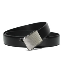 LLOYD-Automatic-Leder-Gürtel 35mm, kürzbar, bombiert, BLACK