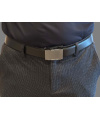 LLOYD-Automatic-Leder-Gürtel 35mm, kürzbar, bombiert, BLACK