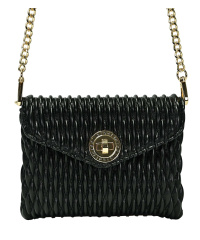 L.CREDI Damen Clutch ROXANNE schwarz mit Kette
