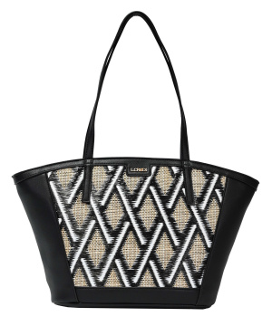 L.CREDI-Damen-Shopper-REGINA schwarz-beige