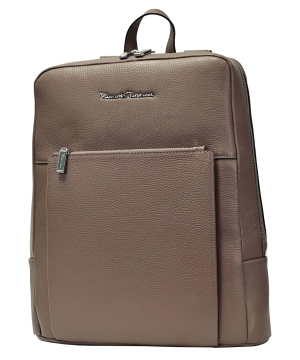 RICCARDO FERDUCCI Leder LapTop-Rucksack Backpack-taupe