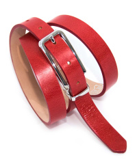 Damen-Vollleder-Gürtel 2 cm rot