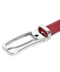Damen-Vollleder-Gürtel 2 cm rot