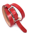 Damen-Vollleder-Gürtel 2 cm rot