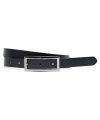 Damen-Gürtel 2 cm schwarz Rahmenschließe