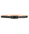 Damen-Gürtel 2 cm schwarz Rahmenschließe