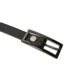 Damen-Gürtel 2 cm schwarz Rahmenschließe
